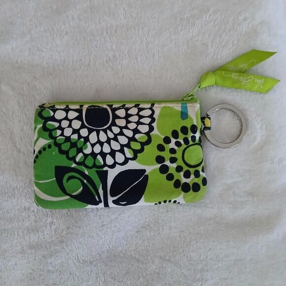 Vera Bradley Retired "Limes Up" Quick Swipe ID Coin & Key Case Zipper Pouch - Picture 2 of 5